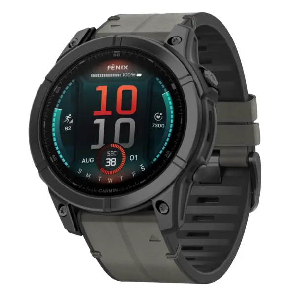 fe.g.r73a.7 Main Slate StrapsCo Leather Hybrid Strap QuickFit 22 Watch Band for Garmin Fenix E