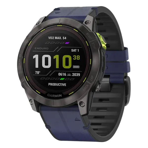 ed3.g.r65a.5 Main Midnight StrapsCo Leather Hybrid Strap QuickFit 26 Watch Band for Garmin Enduro 3