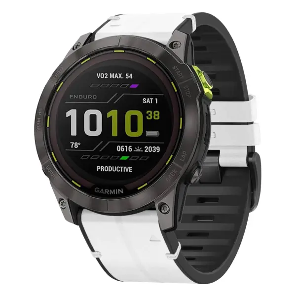 ed3.g.r65a.22 Main Arctic StrapsCo Leather Hybrid Strap QuickFit 26 Watch Band for Garmin Enduro 3