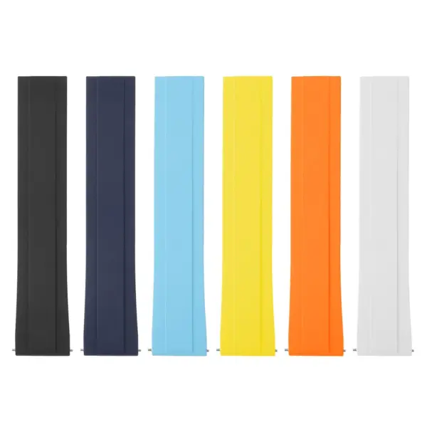 fk27 All Color DASSARI Gridline Cut To Size Daytona Style FKM Rubber Watch Band Strap 20mm 22mm
