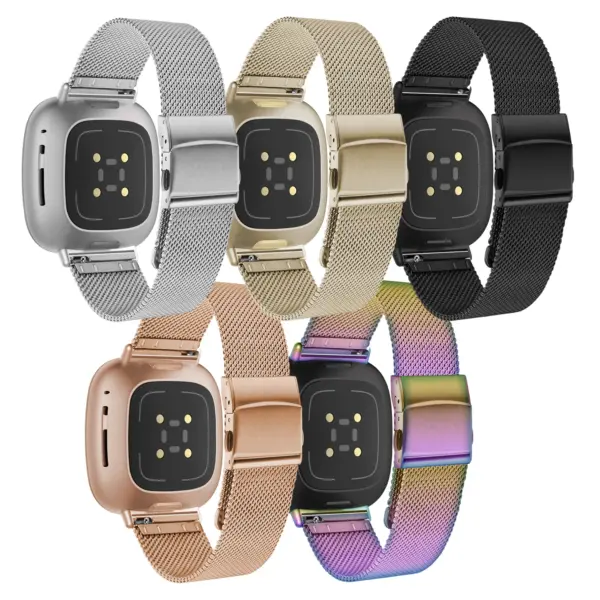 m111 All Color StrapsCo Pro Mesh Stainless Steel Watch Band Strap for Fitbit Sense & Versa 3