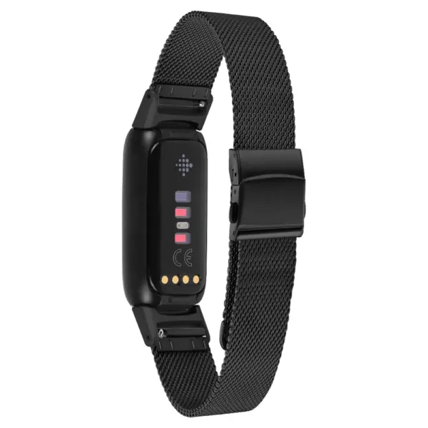 m111 Black StrapsCo Pro Mesh Stainless Steel Watch Band Strap for Fitbit Luxe