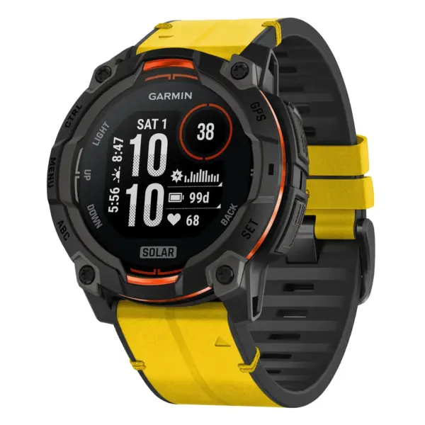 i3.g.r73a.10 Main Solar StrapsCo Leather Hybrid Strap QuickFit 22 Watch Band for Garmin Instinct 3 – 45mm