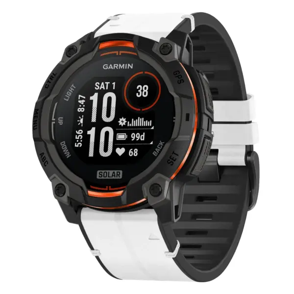 i3.g.r73a.22 Main Arctic StrapsCo Leather Hybrid Strap QuickFit 22 Watch Band for Garmin Instinct 3 – 45mm