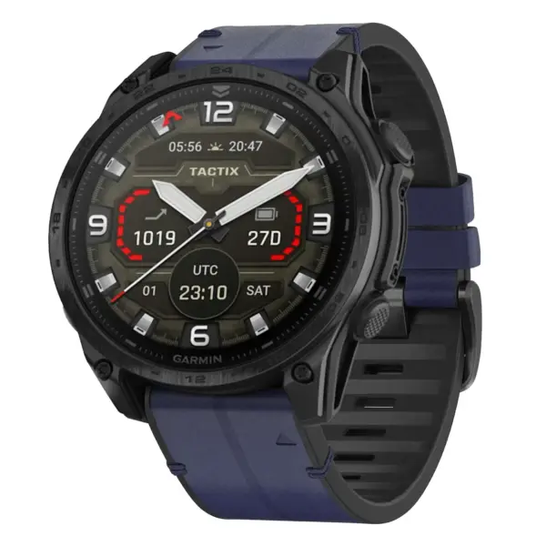 t8.g.r73a.5 Main Midnight StrapsCo Leather Hybrid Strap QuickFit 22 Watch Band for Garmin Tactix 8 – 47mm
