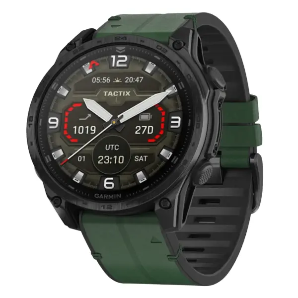t8.g.r73a.11 Main Forest StrapsCo Leather Hybrid Strap QuickFit 22 Watch Band for Garmin Tactix 8 – 47mm