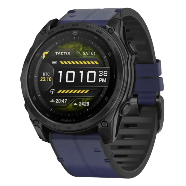 t8.g.r65a.5 Main Midnight StrapsCo Leather Hybrid Strap QuickFit 26 Watch Band for Garmin Tactix 8 – 51mm