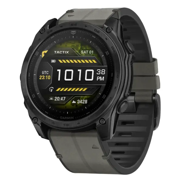 t8.g.r65a.7 Main Slate StrapsCo Leather Hybrid Strap QuickFit 26 Watch Band for Garmin Tactix 8 – 51mm
