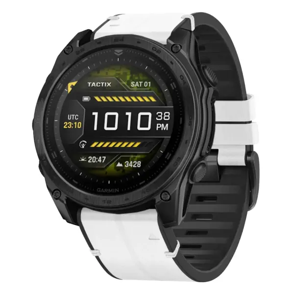 t8.g.r65a.22 Main Arctic StrapsCo Leather Hybrid Strap QuickFit 26 Watch Band for Garmin Tactix 8 – 51mm