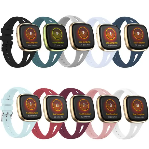 fb.r69 All Color StrapsCo Vented Sport Strap for Versa 3 Rubber Silicone
