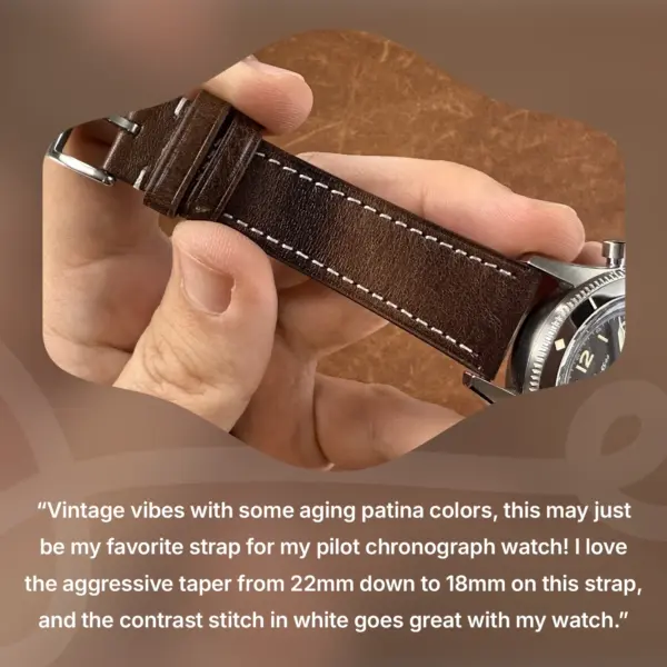 st37 Review StrapsCo Heritage Leather Strap Watch Band 17mm 18mm 19mm 20mm 21mm 22mm