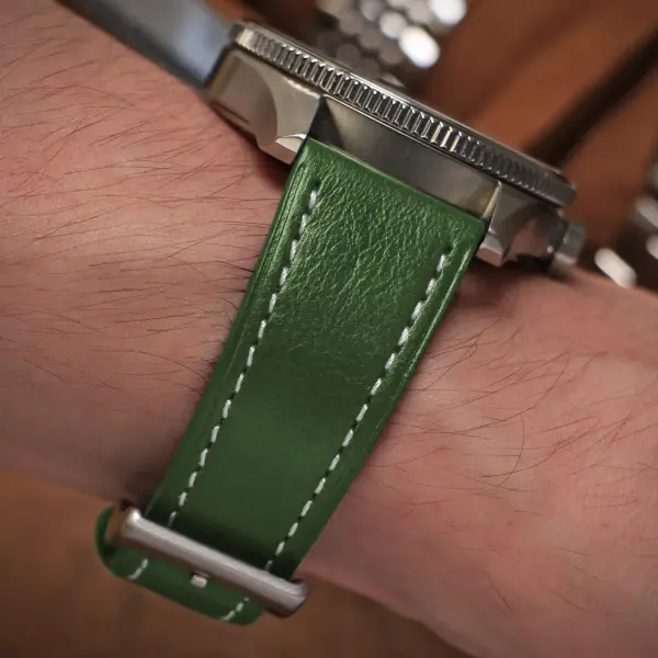 st37.11 Wrist Green StrapsCo Heritage Leather Strap Watch Band 17mm 18mm 19mm 20mm 21mm 22mm