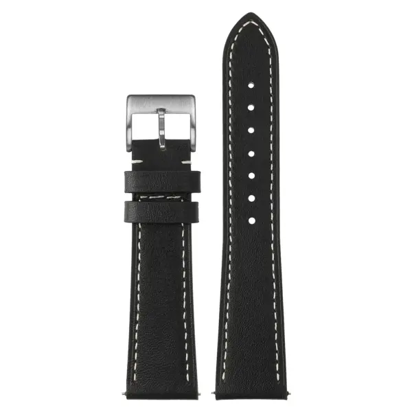 st37.1 Up Black StrapsCo Heritage Leather Strap Watch Band 17mm 18mm 19mm 20mm 21mm 22mm