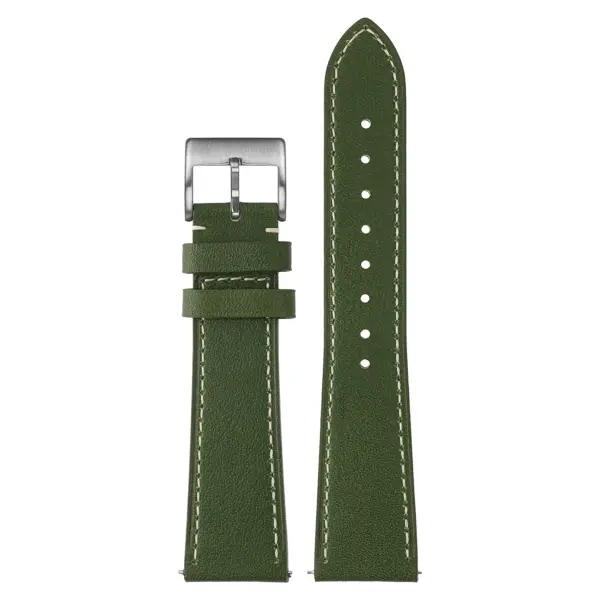 st37.11 Up Green StrapsCo Heritage Leather Strap Watch Band 17mm 18mm 19mm 20mm 21mm 22mm