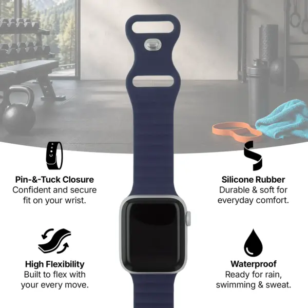 a.r21 Theme StrapsCo Men's Motion Sport Strap Silicone Rubber Band for Apple Watch 38mm 40mm 41mm 42mm 44mm 45mm