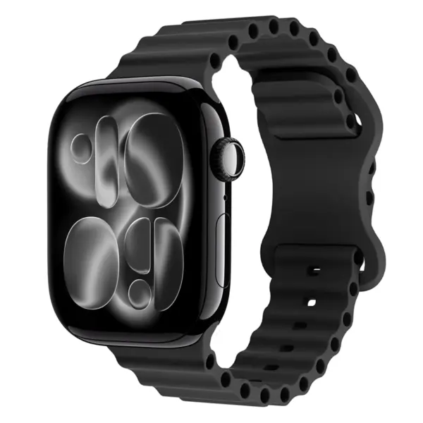 a.r21.1 Main Onyx StrapsCo Men's Motion Sport Strap Silicone Rubber Band for Apple Watch 38mm 40mm 41mm 42mm 44mm 45mm