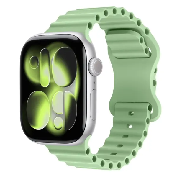 a.r21.11b Main Pistachio StrapsCo Men's Motion Sport Strap Silicone Rubber Band for Apple Watch 38mm 40mm 41mm 42mm 44mm 45mm