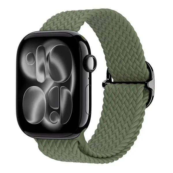 a.ny6.11b Main Army StrapsCo Men's Woven Stretch Band Woven Nylon Stretch Strap for Apple Watch 38mm 40mm 41mm 42mm 44mm 45mm 46mm