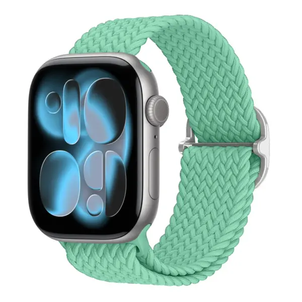 a.ny6.11 Main Seafoam StrapsCo Men's Woven Stretch Band Woven Nylon Stretch Strap for Apple Watch 38mm 40mm 41mm 42mm 44mm 45mm 46mm