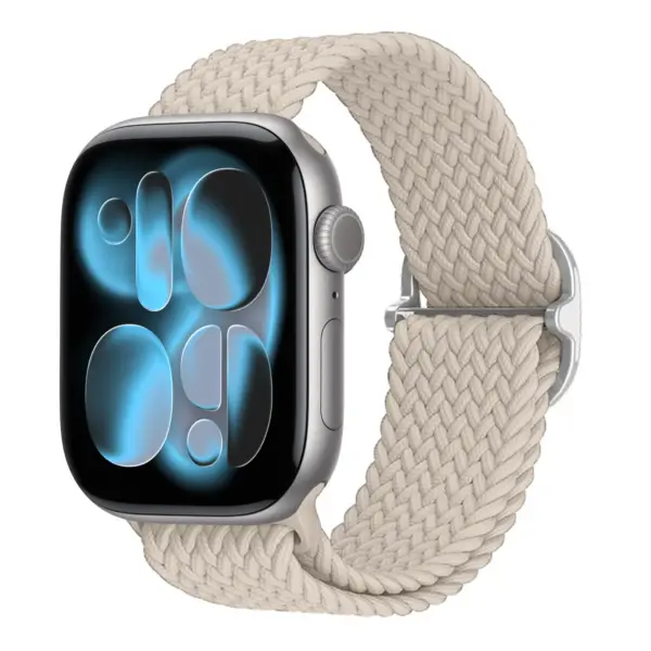 a.ny6.17 Main Sand StrapsCo Men's Woven Stretch Band Woven Nylon Stretch Strap for Apple Watch 38mm 40mm 41mm 42mm 44mm 45mm 46mm