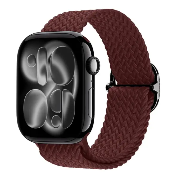 a.ny6.6b Main Redwood StrapsCo Men's Woven Stretch Band Woven Nylon Stretch Strap for Apple Watch 38mm 40mm 41mm 42mm 44mm 45mm 46mm