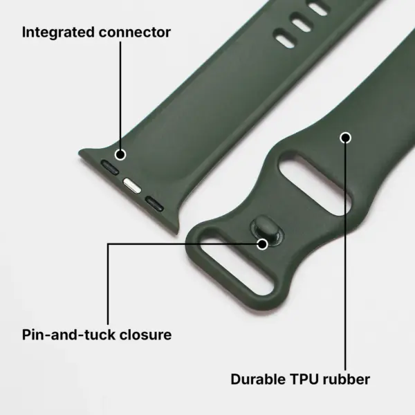 a.r20 Features StrapsCo Men's Core Active Band TPU Rubber Sport Strap for Apple Watch 38mm 40mm 41mm 42mm 44mm 45mm 46mm