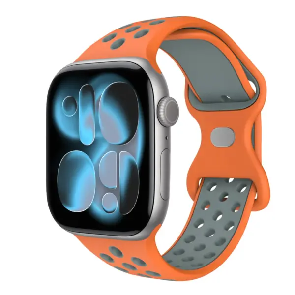 a.r24.12.7 Front Ignition StrapsCo Men's Momentum Band Silicone Rubber Perforated Sport Strap for Apple Watch 38mm 40mm 41mm 42mm 44mm 45mm 46mm