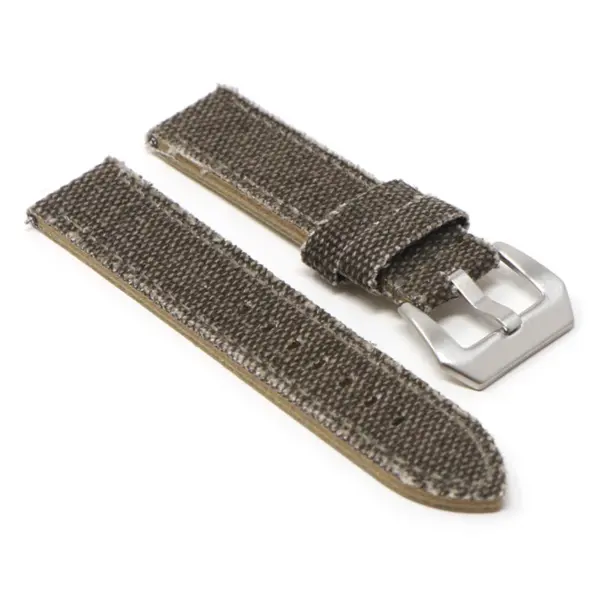 ps6.7 Angle Ash Grey DASSARI Frayed Edge Canvas Strap