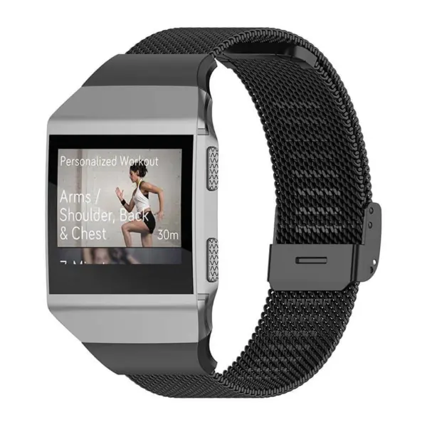 Fb.m32.mb Main Black StrapsCo Milanese Mesh Stainless Steel Watch Band Strap For FitBit Ionic