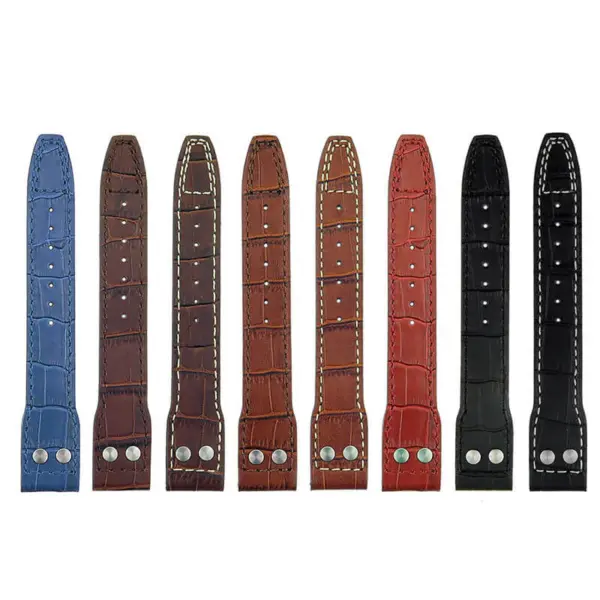 All Color DASSARI iw1 Crocodile Embossed Leather Strap with Riv