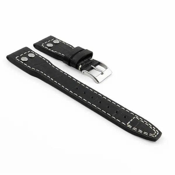 DASSARI Aviator iw1.1.22 Crocodile Embossed Leather Strap with R
