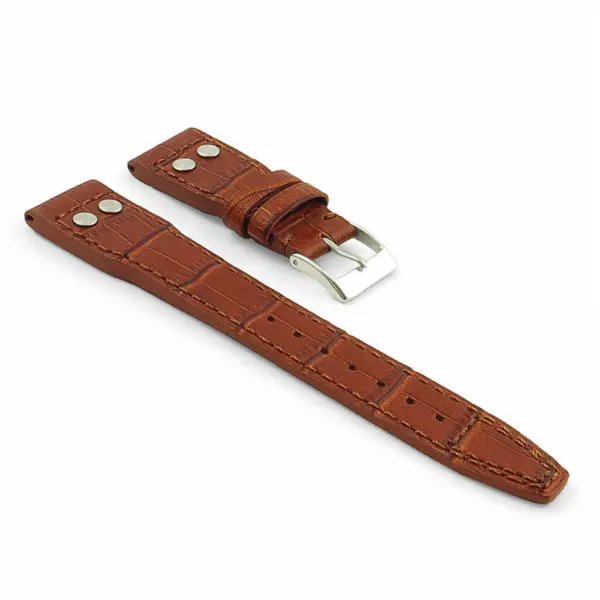 DASSARI Aviator iw1.3 Crocodile Embossed Leather Strap with Rive