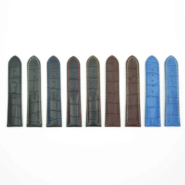 All Color DASSARI Aston ome11 Crocodile Embossed Leather Strap f