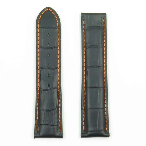 DASSARI Aston ome11.1.6 Crocodile Embossed Leather Strap for Dep