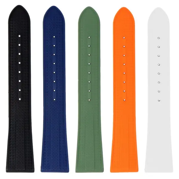 fk20 All Color Dassari Tapered Gridline FKM Rubber Watch Band Strap 20mm 22mm