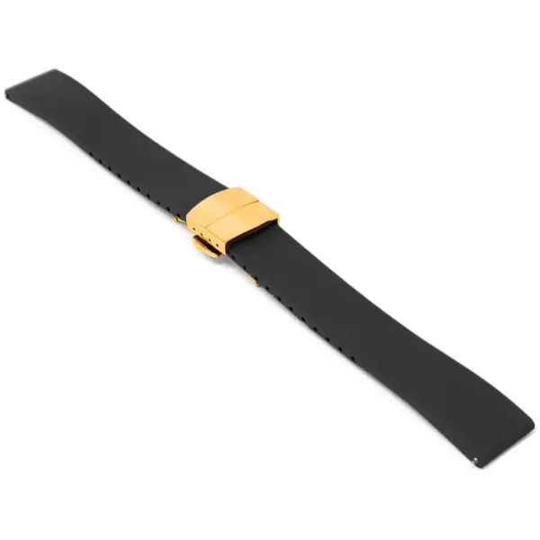 fk21.1.yg Angle Black DASSARI Gridline Cut To Size FKM Rubber Watch Band Strap 20mm 22mm