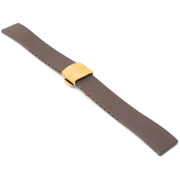 fk21.2.yg Angle Brown DASSARI Gridline Cut To Size FKM Rubber Watch Band Strap 20mm 22mm
