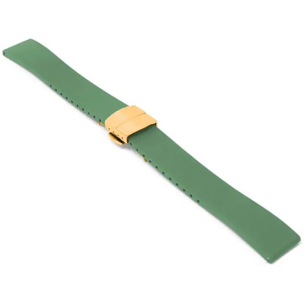 fk21.11a.yg Angle Green DASSARI Gridline Cut To Size FKM Rubber Watch Band Strap 20mm 22mm