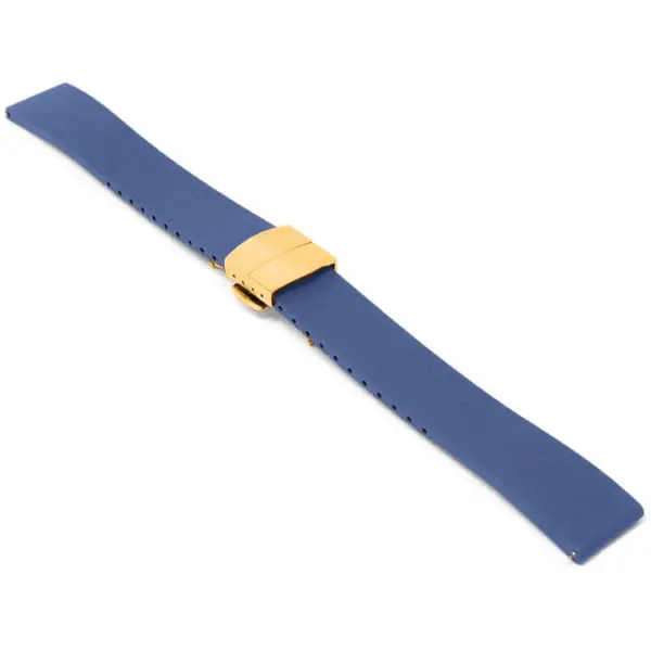 fk21.5a.yg Angle Dark Blue DASSARI Gridline Cut To Size FKM Rubber Watch Band Strap 20mm 22mm