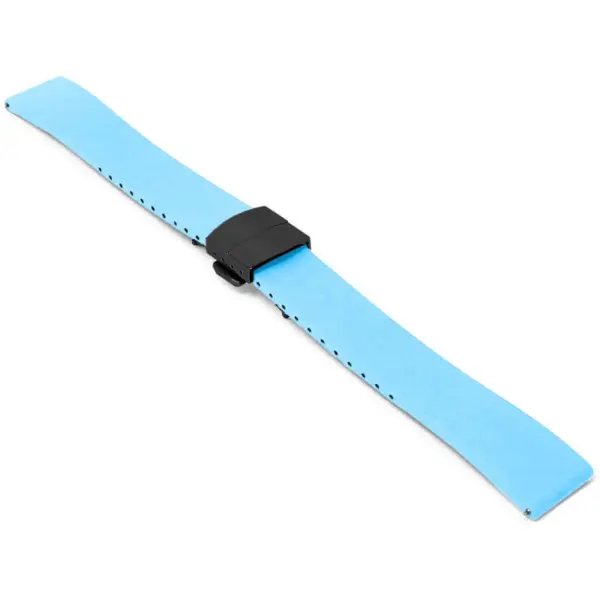 fk21.5b.mb Angle Light Blue DASSARI Gridline Cut To Size FKM Rubber Watch Band Strap 20mm 22mm