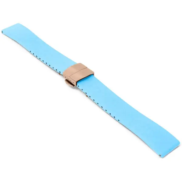 fk21.5b.rg Angle Light Blue DASSARI Gridline Cut To Size FKM Rubber Watch Band Strap 20mm 22mm