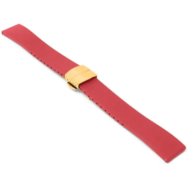fk21.6.yg Angle Red DASSARI Gridline Cut To Size FKM Rubber Watch Band Strap 20mm 22mm
