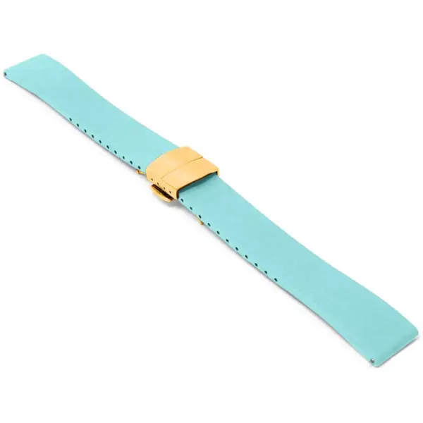 fk21.11b.yg Angle Turquoise DASSARI Gridline Cut To Size FKM Rubber Watch Band Strap 20mm 22mm