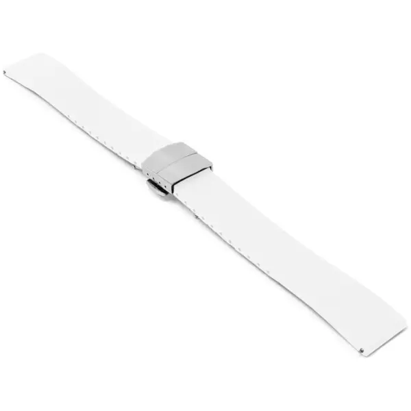 fk21.22.bs Angle White DASSARI Gridline Cut To Size FKM Rubber Watch Band Strap 20mm 22mm