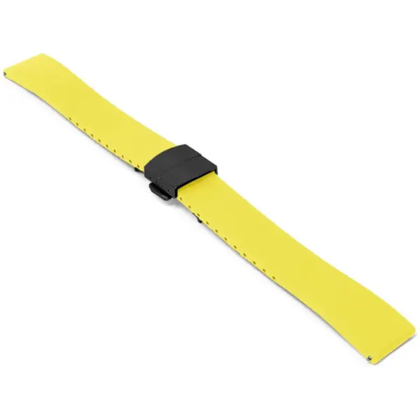 fk21.10.mb Angle Yellow DASSARI Gridline Cut To Size FKM Rubber Watch Band Strap 20mm 22mm