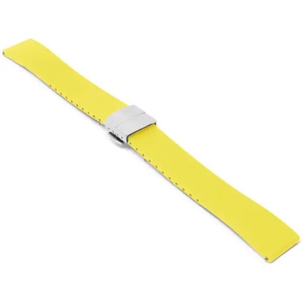 fk21.10.ps Angle Yellow DASSARI Gridline Cut To Size FKM Rubber Watch Band Strap 20mm 22mm