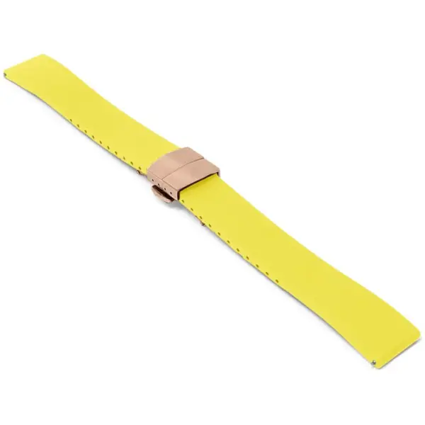 fk21.10.rg Angle Yellow DASSARI Gridline Cut To Size FKM Rubber Watch Band Strap 20mm 22mm