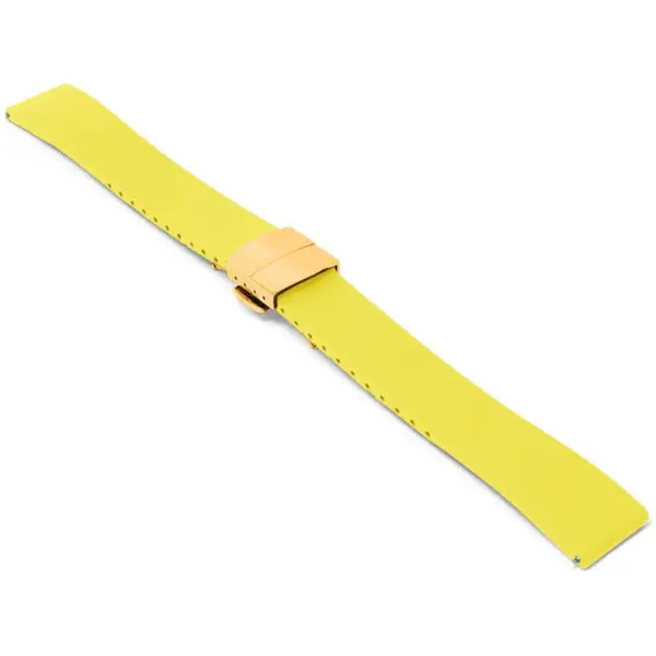 fk21.10.yg Angle Yellow DASSARI Gridline Cut To Size FKM Rubber Watch Band Strap 20mm 22mm