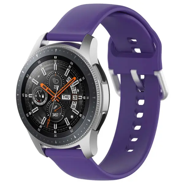 s.r20.18 Main Purple StrapsCo Buckle and Tuck Silicone Rubber Watch Band Strap for Samsung Galaxy Watch Active Gear 20mm 22mm