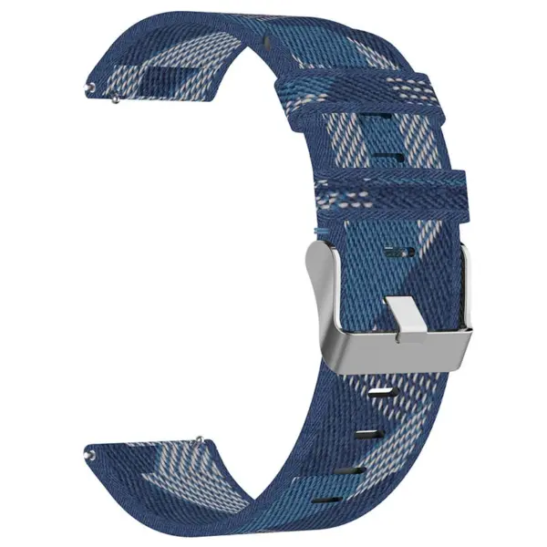 s.ny6 .5 Outside Blue StrapsCo Nylon Canvas Watch Band Strap 1